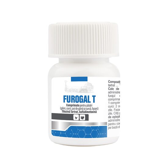 FUROGAL T 100 cp - Oral anti-infective for birds // Tylosin+Sulfadimethoxine // chickens, turkeys and pheasants / polli, tacchini e fagiani.