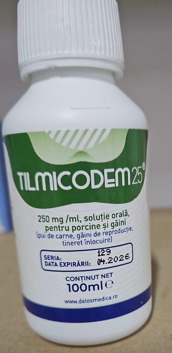 TILMICODEM 25 / 100ML // Tilmicosin 250 mg // Pigs, Chickens // Maiali, Polli