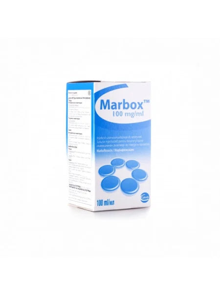 MARBOX 100ML // Marbofloxacin 100 mg // Cattle and pigs (sows) / Bovini e suini (scrofe)