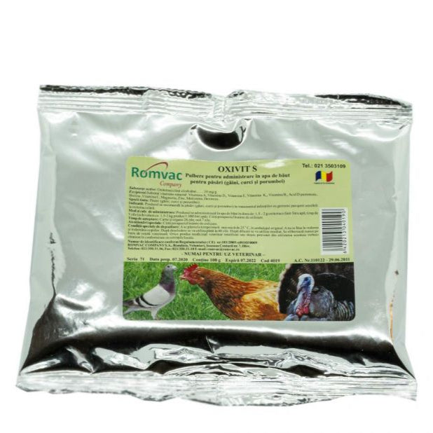 OXIVIT S 100G // Oxytetracycline // birds (chickens, turkeys and pigeons) / uccelli (polli, tacchini e piccioni)