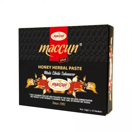 Honey paste for potency Aphrodisiac Herbal, 12 sachets x 12 g, Maccun