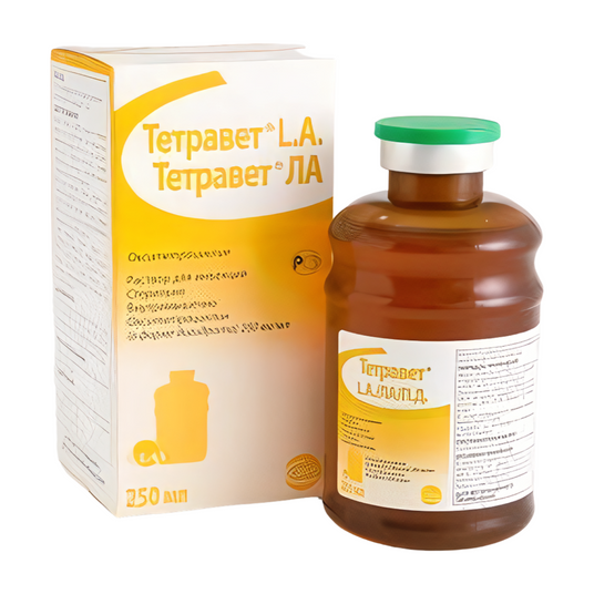 TETRAVET LA // oxytetracycline // Cattle, sheep, goats and pigs // Bovini, ovini, caprini, suini