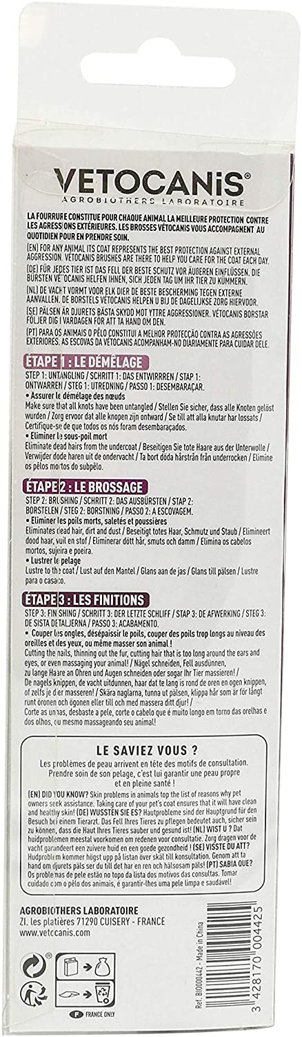 Vetocanis - Pettine per cani con denti alternati - Pet Shop Luna