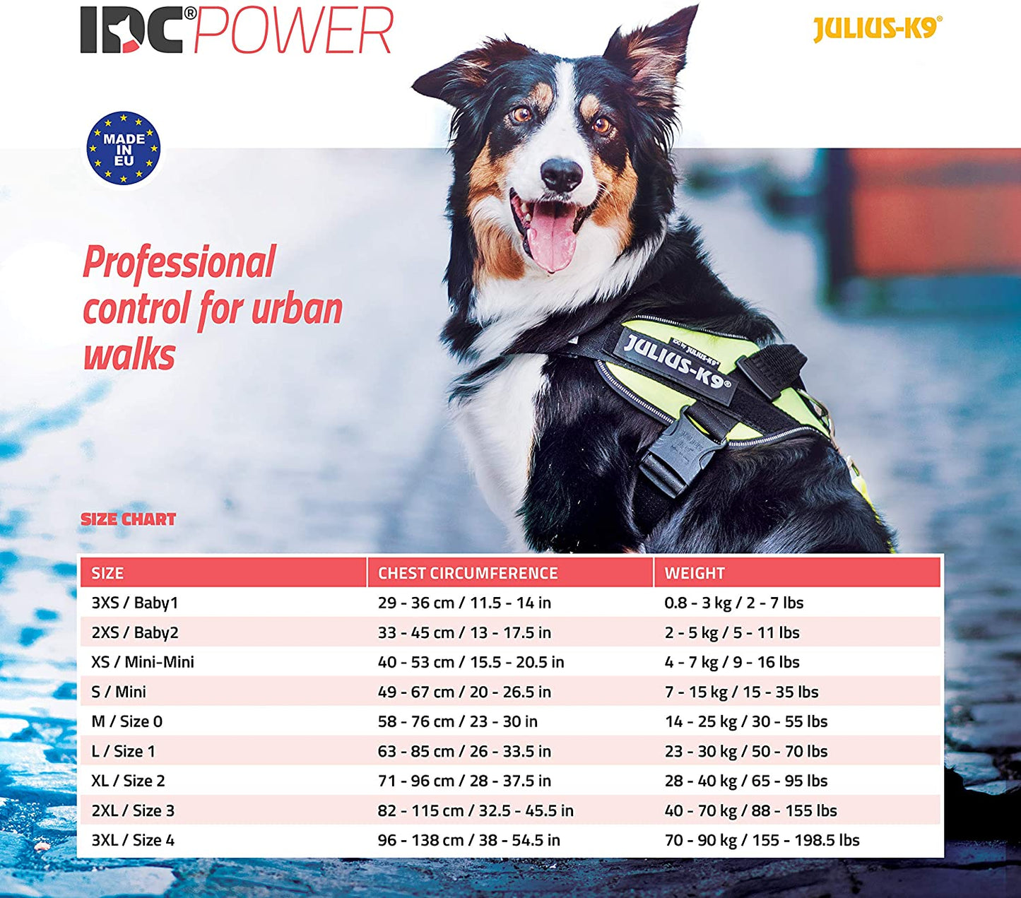 JULIUS K9 - IDC PowerHarness - BLACK