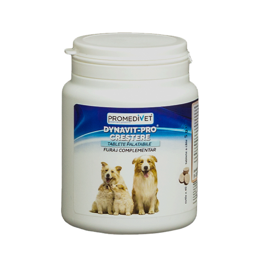 DYNAVIT- PRO Growth 40 tab // Calcium, Phosphorus, Magnesium, Vitamins A, D3, C, E, F // dogs / cani