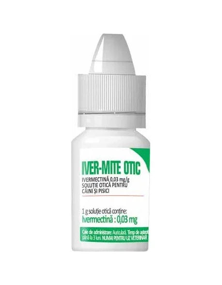 Iver-Mite Otic - 7.5 ml // IVERMECTIN // otic solution for the control and treatment of ear mites in dogs and cats //  soluzione otica per il controllo e il trattamento della scabbia auricolare (rogna) nei cani e nei gatti