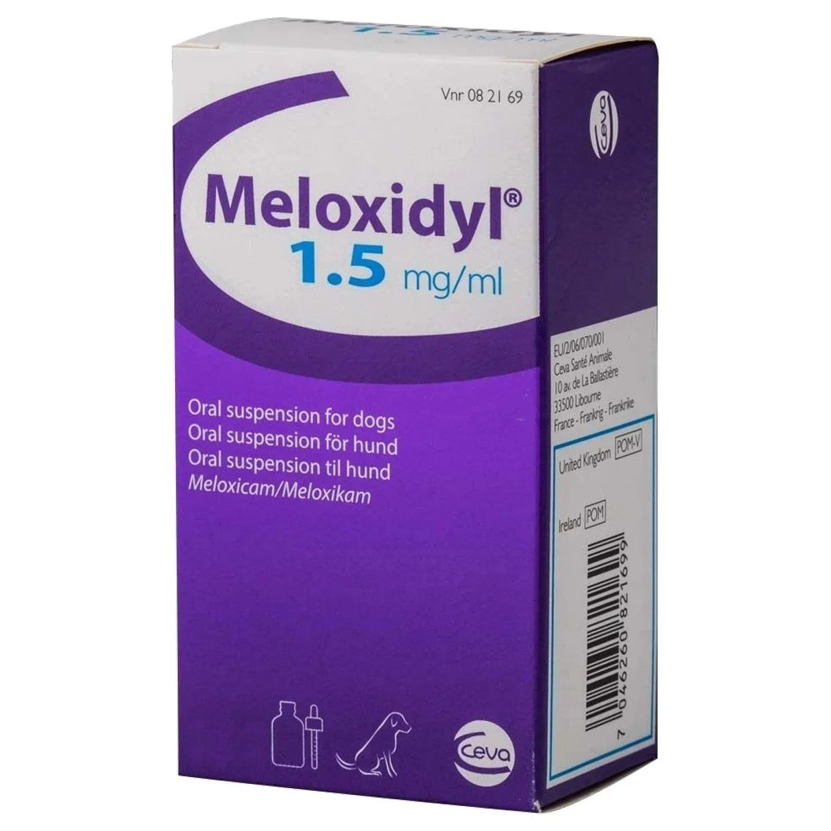 MELOXIDYL 1.5 MG/ML- 10ML // Meloxicam // oral solution for the relief of inflammation and pain in acute and chronic musculoskeletal disorders in dogs