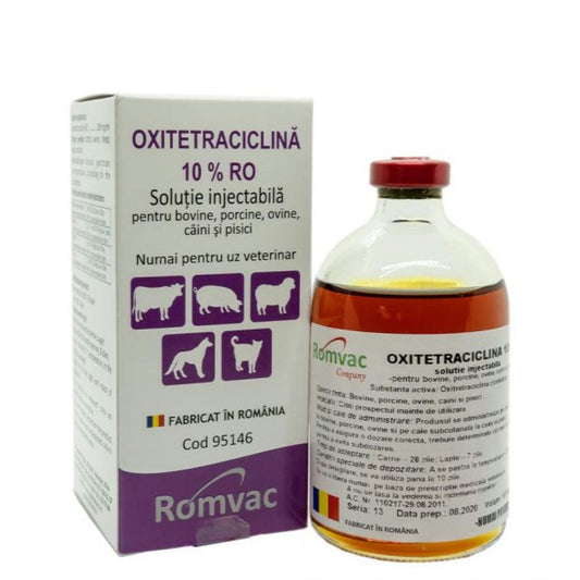 OXITETRACICLINA 10% RO INJ 100ML // OXYTETRACYCLINE // sheep, cattles, pigs, dogs, cats / bovini, ovini, suini, cani, gatti