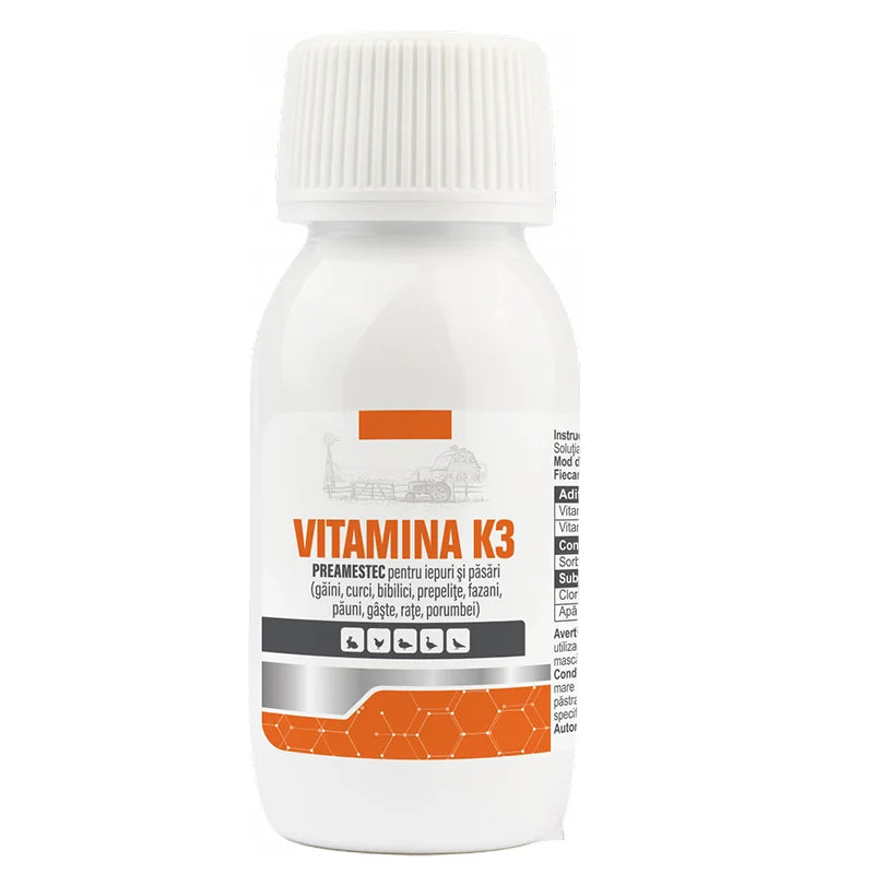 VITAMINA K3  50 ML // FOR RABBITS AND BIRDS / PER CONIGLI E POLLAME