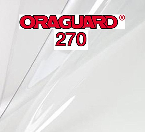 Oroguard 270 Pellicola di protezione da pietrisco, per carrozzeria, trasparente, autoadesiva, 1 m x 15 cm, universale - Pet Shop Luna