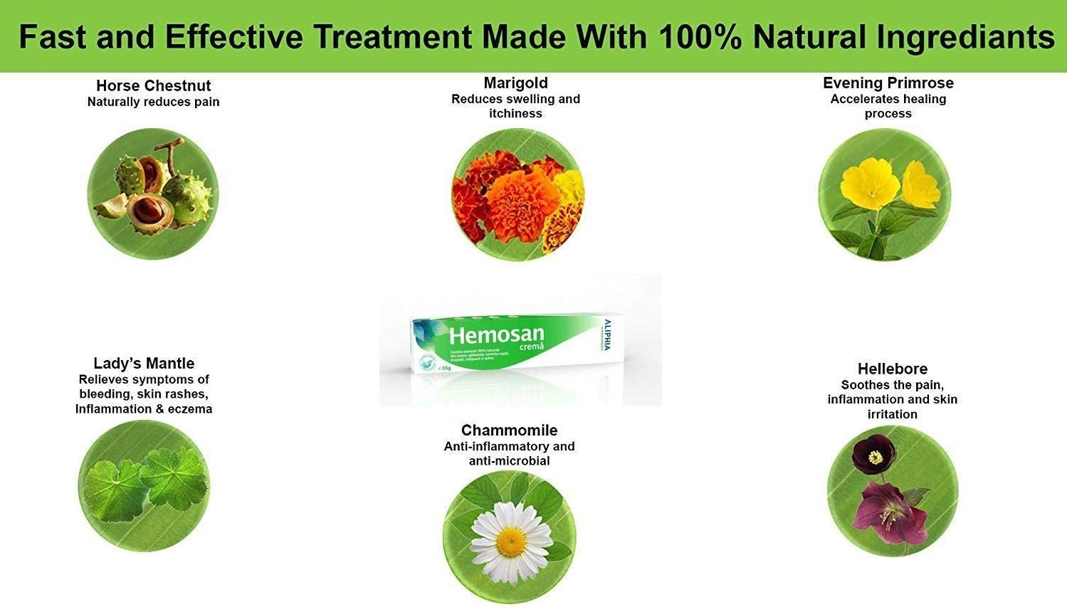 Crema Trattamento Esterno HEMOSAN, Crema Veloce Efficace Rimedi Disturbi Prurito Eczema Anale Ragadi Anali, Ingredienti Naturale Confezione Italiana - Pet Shop Luna