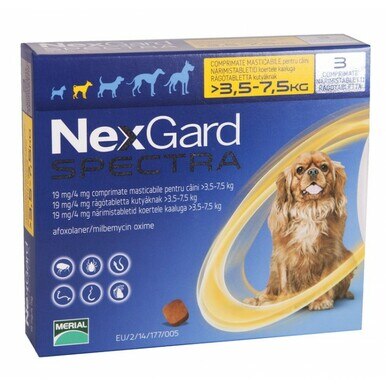 NexGard Spectra Chewable 3 Tablets for Dogs prevention of heartworm disease / Antiparassitario / vermifugo per cani 3 compresse EUROPEAN VERSION - Pet Shop Luna